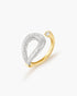 Gold Pave Knot Adjustable Ring