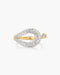 Gold Pave Knot Adjustable Ring