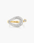 Gold Pave Knot Adjustable Ring