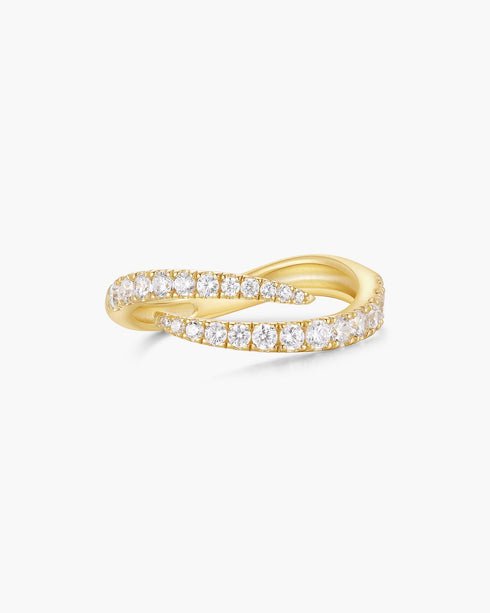 Gold Spiral Pave Adjustable Ring | Ania Haie Australia