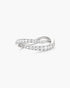 Silver Spiral Pave Adjustable Ring | Ania Haie Australia