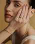 Gold Bezel-Set Station Hand Chain