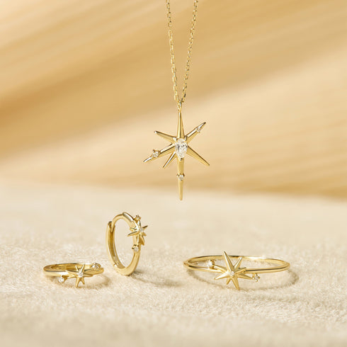 14kt Gold Star Diamond Ring | Ania Haie Australia