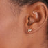 Glam Mini Climber Gold Stud Earrings