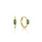 Ania Haie 14kt Gold Tourmaline Emblem Huggie Hoop Earrings