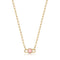 Gold Rose Quartz Link Necklace | The Jewellery Boutique