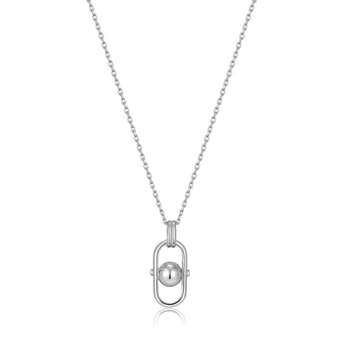 Silver Link Drop Pendant Necklace | The Jewellery Boutique