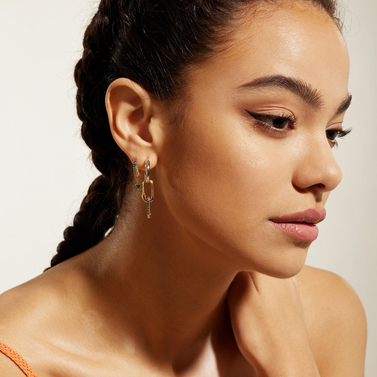 Gold Sparkle Drop Green Earring Charm EC04802G Ania Haie Australia