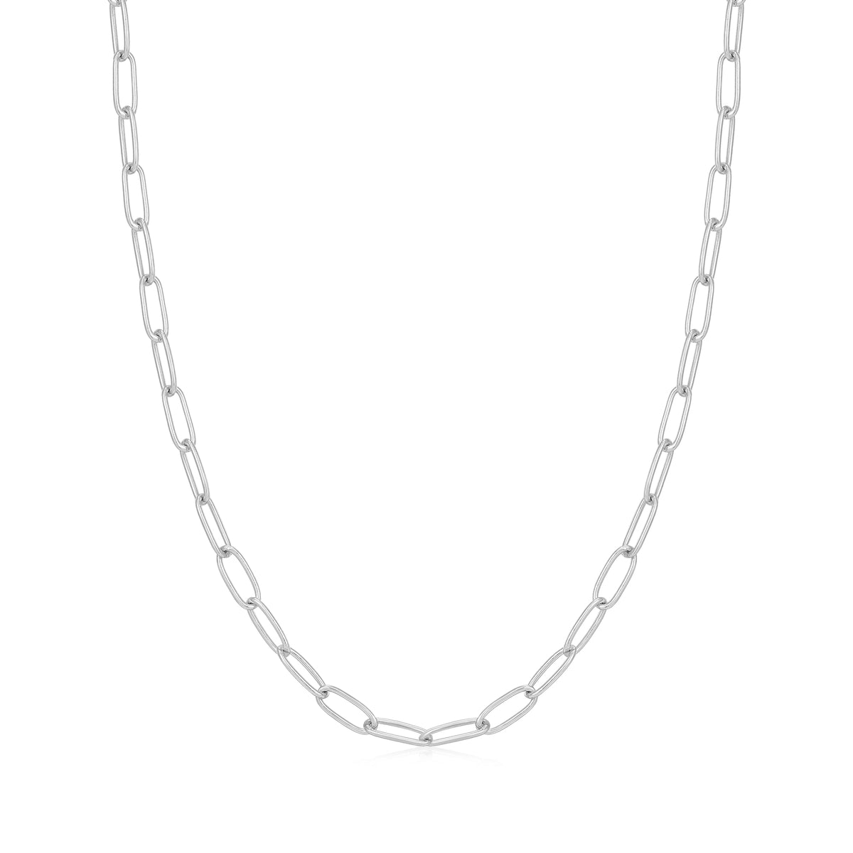 Silver Link Charm Chain Necklace N04802H Ania Haie Australia