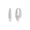 Silver Pave Arrow Hoop Earrings