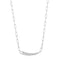 Silver Pave Bar Chain Necklace