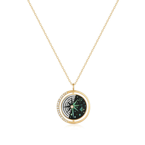 14kt Gold Diamond Cosmos Pendant Necklace | Ania Haie Australia