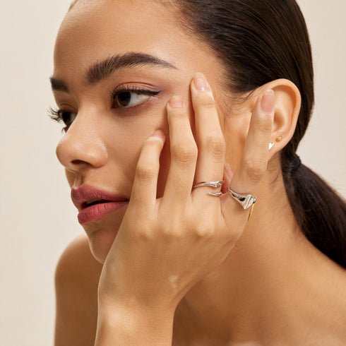 Silver Arrow Adjustable Signet Ring | Ania Haie Australia