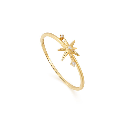 14kt Gold Star Diamond Ring | Ania Haie Australia
