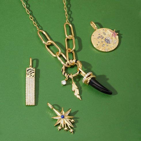 Gold Tiger Bar Charm